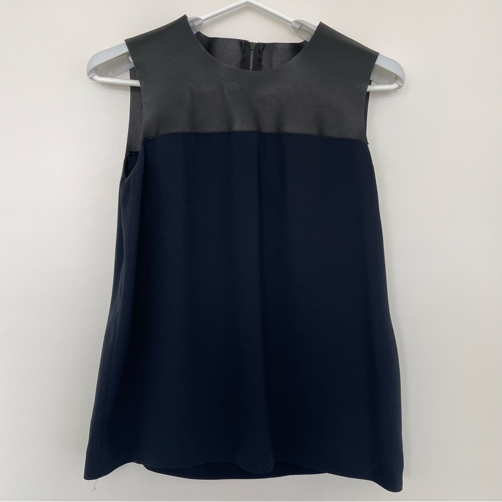 Burberry London Silk and Leather top